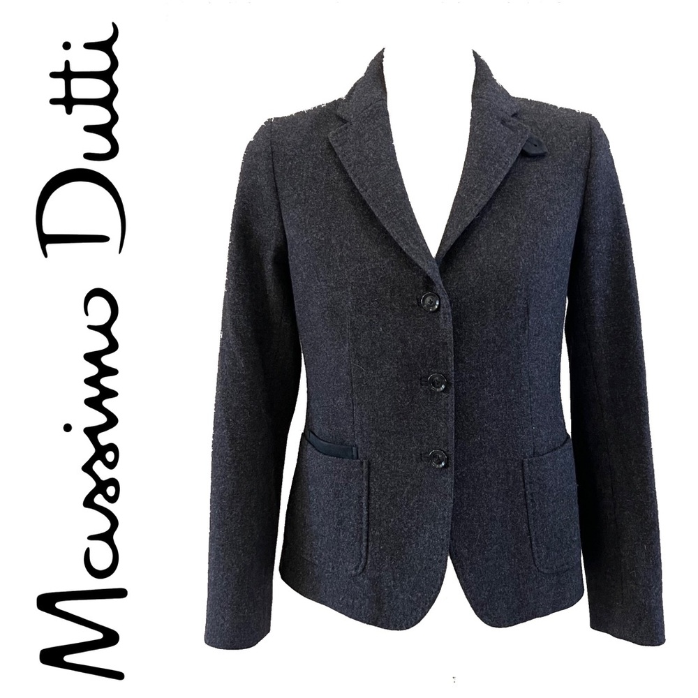 MASSIMO DUTTI Grey wool blazer